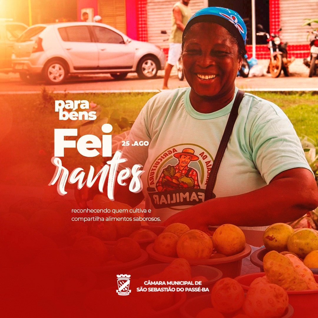 Câmara de Vereadores deseja um feliz dia do feirante