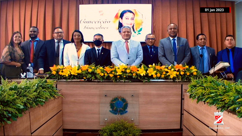 Givaldo Luiz Ferreira da Mata (Gil do Posto) toma posse na Presidência da Câmara de São Sebastião do Passé (RMS).